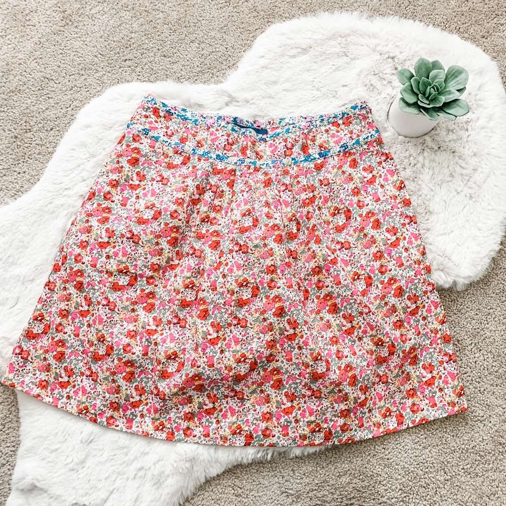 Francesca's Collection Emmelee Pink Floral Skirt
